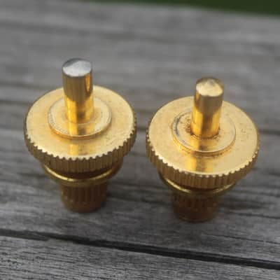 Vintage 1970's Gibson Gold Nashville Bridge Studs Wheels With Inserts 1977 1978 1979 image 2