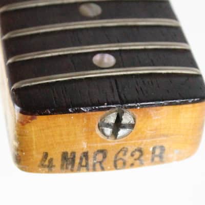 1963 Vintage Fender Jazzmaster NECK Brazilian Rosewood ~Refinished~ USA 1960s Pre-CBS L-Series image 8