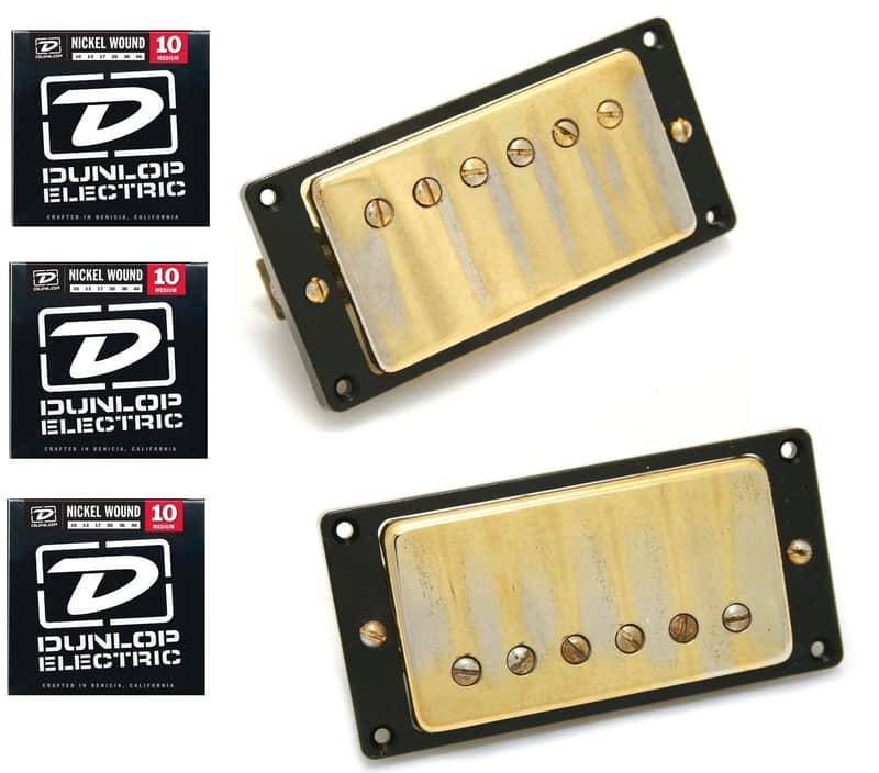 Seymour Duncan Antiquity Humbucker Pickup Set Aged Gold Covers ( 3 FREE STRING SETS ) image 1