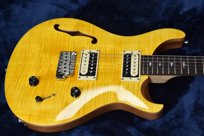 PRS SE Custom 22 Semi-Hollow - Santana Yellow - w/ gig bag image 1