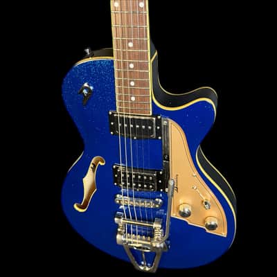 Duesenberg Starplayer TV Blue Sparkle DTV-BLS w/ Hardcase image 4