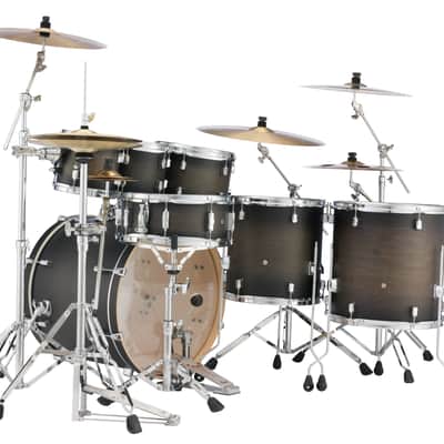 Pearl Decade Maple Satin Black Burst Kit 22/8/10/12/14/16/14 7pc Drum Shell Pack | Authorized Dealer image 11