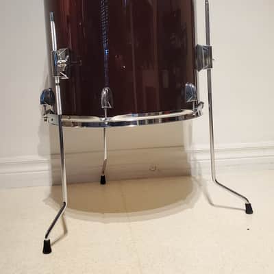 BURGUNDY Floor Tom Drum 16"x16" - Gorgeous Ultra Clean image 7