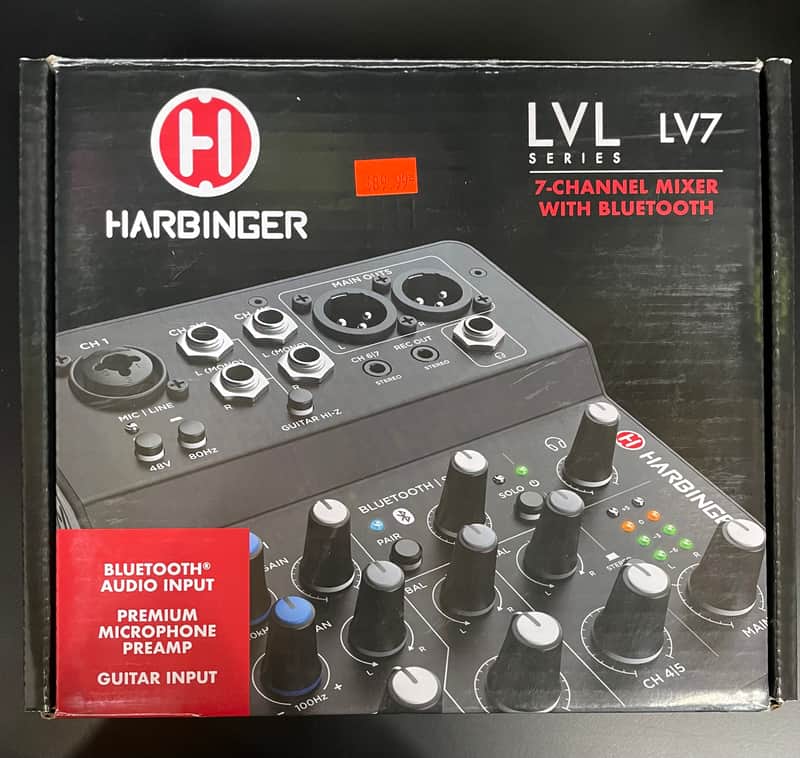 Harbinger LV7 7-Channel Analog Mixer With Bluetooth *Display Savings* image 1