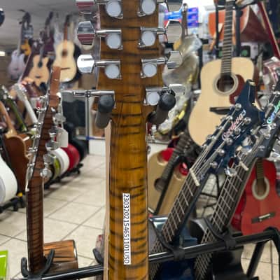 Bajo quinto hand made 2021 Yellow w/natural stripes image 7