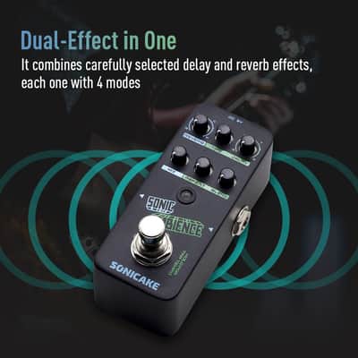 SONICAKE Sonic Ambience Multi Mode Tap Tempo Delay and Reverb Guitar Bass Effects Pedal(U.S. domestic inventory) image 2
