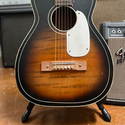 Silvertone F-61 Parlor Acoustic Guitar 1960’s - Sunburst image 1