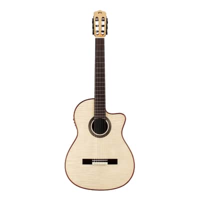 Cordoba Fusion 12 Nylon String Acoustic-Electric Guitar - White Sands image 2