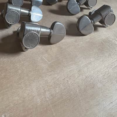 Grover Patent Pending USA 3 by 3 tuning pegs 1960s - Nickel image 3