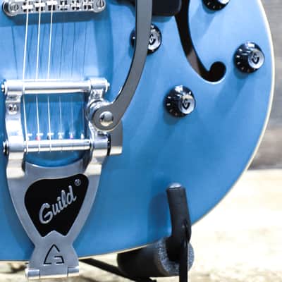 Guild Starfire I DC Pelham Blue Double-Cutaway Semi-Hollow Electric Guitar image 8
