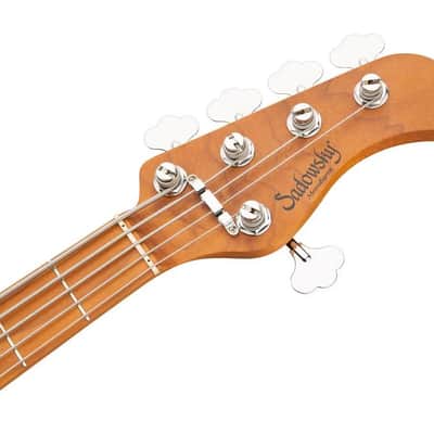 Sadowsky MetroExpress 5-String 24-Fret Modern Bass Roasted Maple Fingerboard 5-String Solid Candy Apple Orange Metallic High Polish image 4