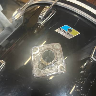 Ludwig 14" deep X 22" head Vistalite Bass Drum (11285-1236) Early 70's - Black Vistalite image 24