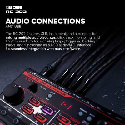 BOSS RC-202 Loop Station | Fingertip Looping for Progressive Music Creators | Two Stereo Tracks | 64 Phrase Memories | USB Audio/MIDI Interface | For Club Performers, Electronic Musicians & Beatboxers image 2