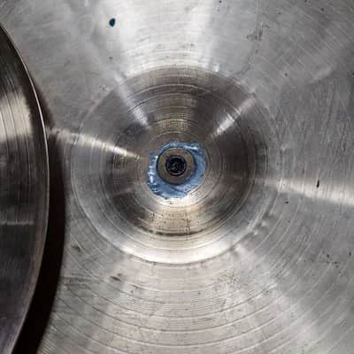 Hi-Hat Cymbals 14" Paiste Vintage 505 Green Label 1981 REPAIRED USED! RKLEG250526 image 5