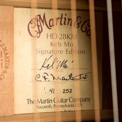 C. F. Martin HD-28KM Keb Mo Limited Edition #41 of 252 Flat Top Acoustic Guitar (2001), ser. #807908, original black tolex hard shell case. image 13