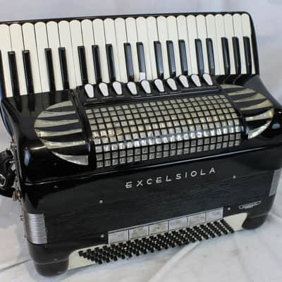 3479 - Black Excelsior Excelsiola 740 Magnante Piano Accordion LMMM 41 120 image 2