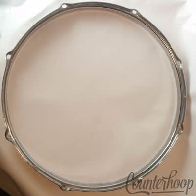 *Pearl 2x 14" 8-Lug Snare Drum Rims Batter+Resonant Chrome Vintage 60s-70s Japan image 5