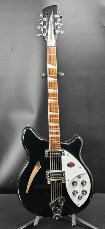 Rickenbacker 360/12 C63 Fireglo Black with hard case image 1