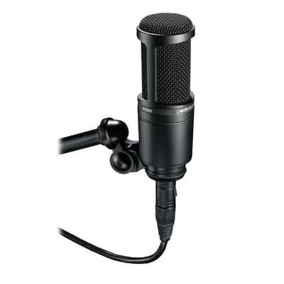 Audio-Technica AT2020 Cardioid Condenser Microphone for Studio & Podcasting