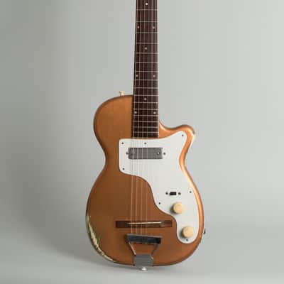Harmony  H-44 Stratotone Solid Body Electric Guitar (1954), black tolex hard shell case. image 1