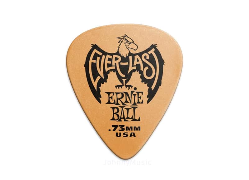 .73mm Orange Everlast Picks 12-Pack Non-Slip Textured Delrin, world standard shape / specifications image 1