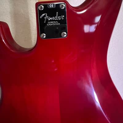 Fender American Deluxe Precision Bass with Rosewood Fretboard 2000 - Crimson Transparent image 7