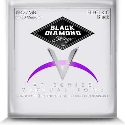 Black Diamond Guitar Strings Electric Medium .011-.050 Black Steel image 1