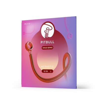 Pitbull Acoustic Guitar Strings Venus Series Coated VAG 12-53 Light SET Free Pick image 1