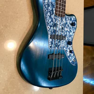 Warmoth Jazzmaster  Bass 4: BLUE Beauty image 1