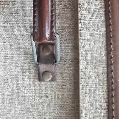 Vintage Cheney Hard Case 1950'S- 1960'S - Red interior. White and faux leather for dreadnought guitar image 9