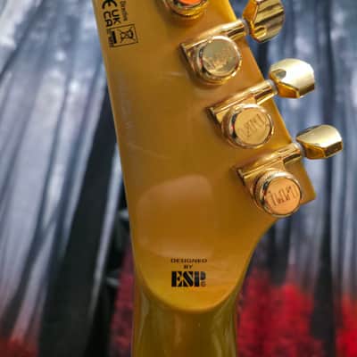 ESP LTD KH-V Kirk Hammett Signature 2023 - Present - Metallic Gold - EMG Bone Breaker Pickups image 7