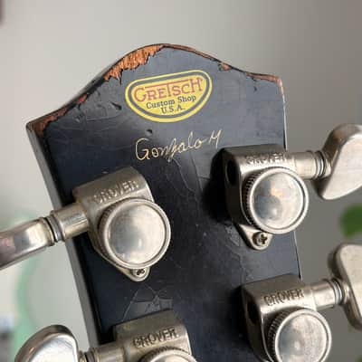 Masterbuilt Gretsch USA Custom Shop GONZALO MADRIGAL  G6129 CS 1957 Jet Turquoise Sparkle Heavy Relic image 19