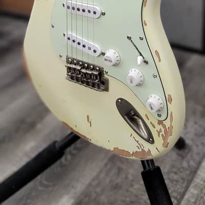 AIO S3 Electric Guitar - Relic Olympic White (Ebony Fingerboard) GS-001 image 5