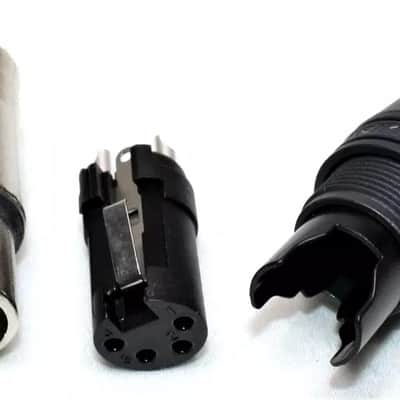 (2) Two Genuine NEUTRIK NC4FXX 4-Pin XLR Female Cable Mount Connector - Nickel image 3
