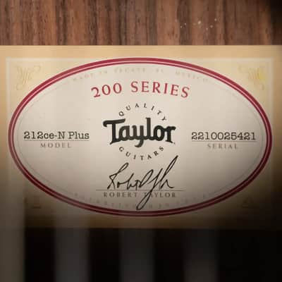 Taylor 212ce-N Plus Nylon Grand Concert Acoustic/Electric Guitar with Aerocase image 18