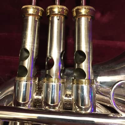 Ultra Rare  Silver with Gold Accents 1971 Holton c-150 Pocket Cornet/Trumpet image 7