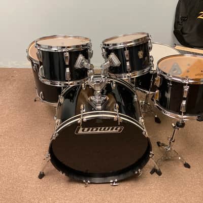 Ludwig Classic Maple 6 Ply 1980s Black Cortex image 2