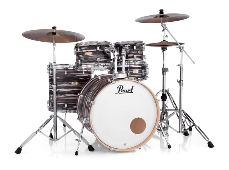 Pearl Decade Maple Artisan Limited Edition 5-pc. Shell Pack With All Maple Shells, Satin Lacquer Finish Black Satin Marble image 1