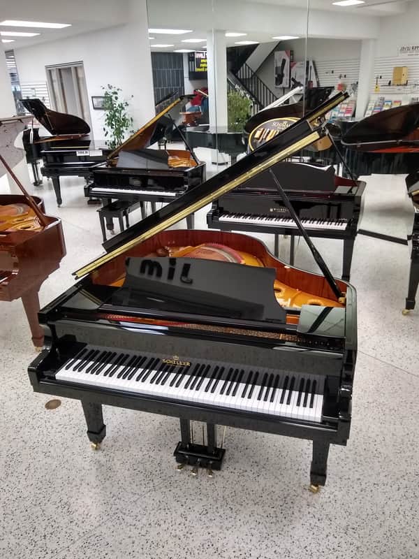 Schiller Leipzig Baby Grand Piano Black Polish image 1