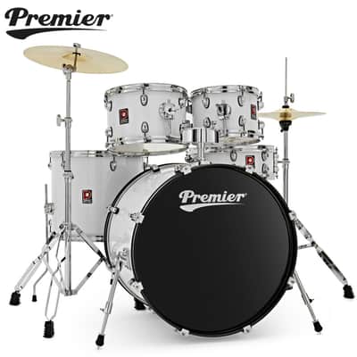 Premier Revolution 22" 5-Piece Complete Drum Kit White PR22-5DKWHW image 1