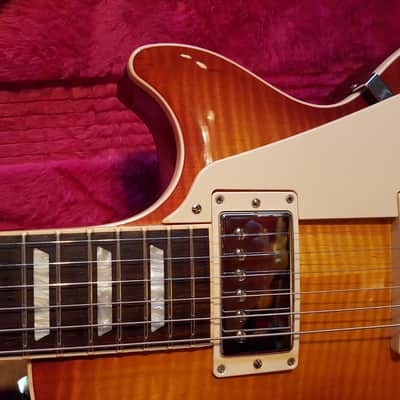 2014 Gibson Les Paul Traditional Electric Guitar Sunburst 59 Tribute Pickup image 8