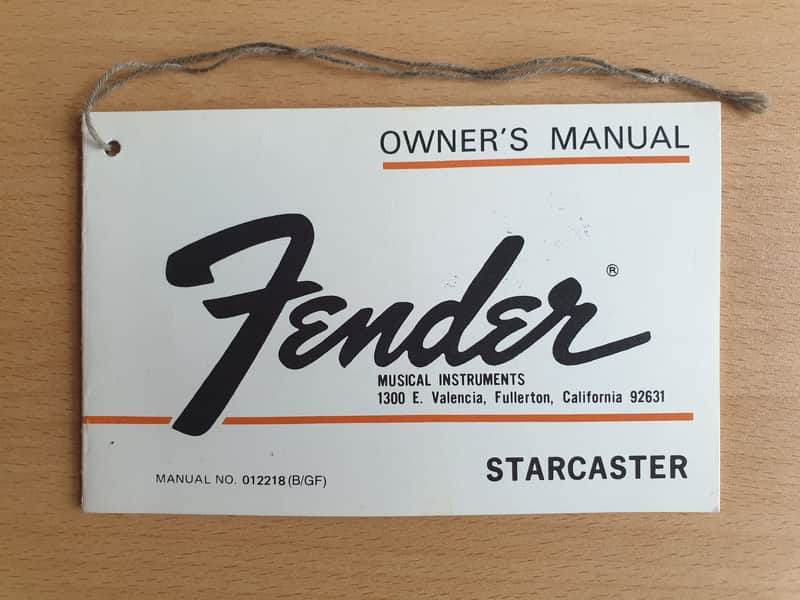[Vintage] Fender Starcaster Owner's Manual 1976 (#2) image 1