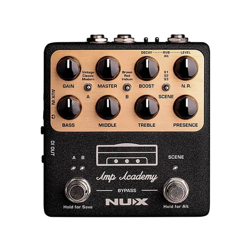 ギター NUX Amp Academy NUX Amp Academy Stomp - Guitar Amp Modeler & Multi-Effects Pedal
