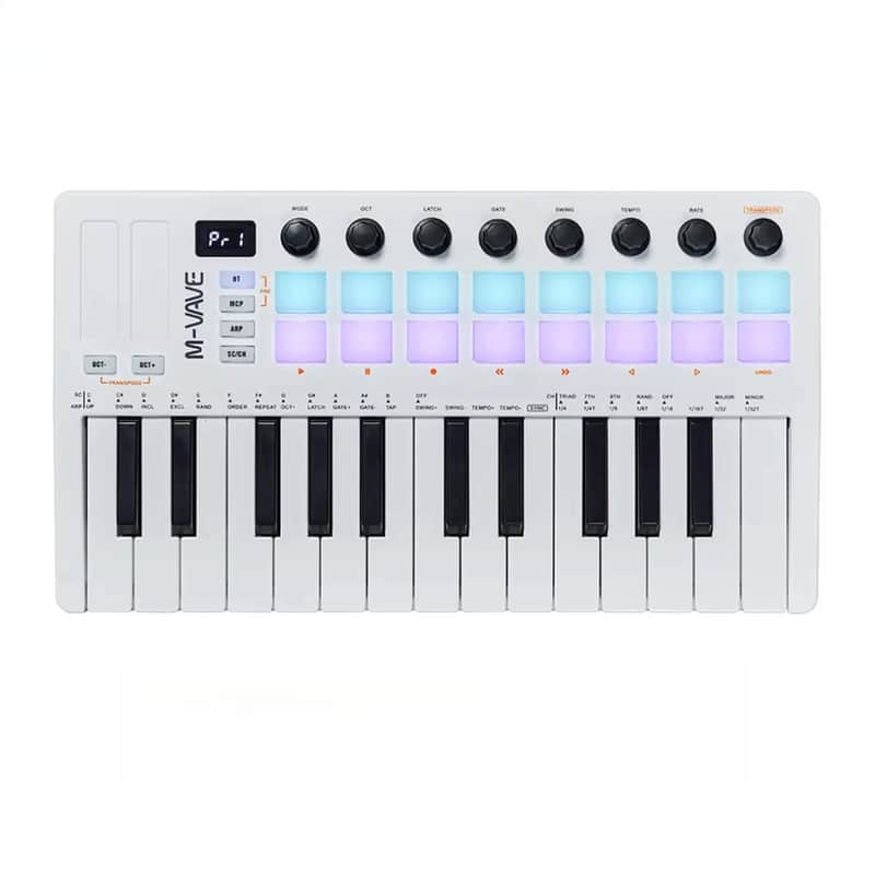 25-Key USB MIDI Controller with 16 RGB Pads & 8 Knobs, Compact Keyboard for DAWs/Beatmaking/Live Performance image 1