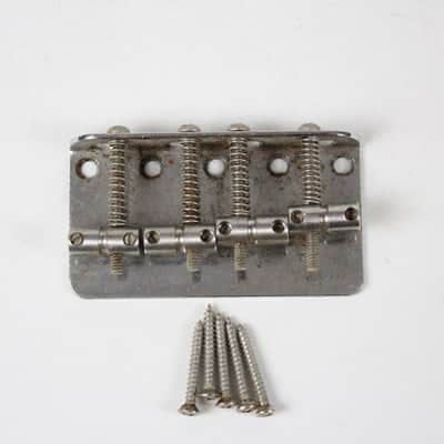 1974 Vintage Fender Jazz Bass Chrome BRIDGE w/Original Screws 1970's Precision Telecaster 1970's 1971 1972 1973 1969 Guitar image 1