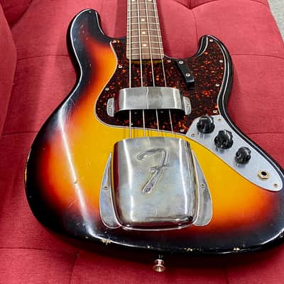 Fender Custom Shop '64 Jazz Bass Relic 2006 - 3-Tone Sunburst image 7