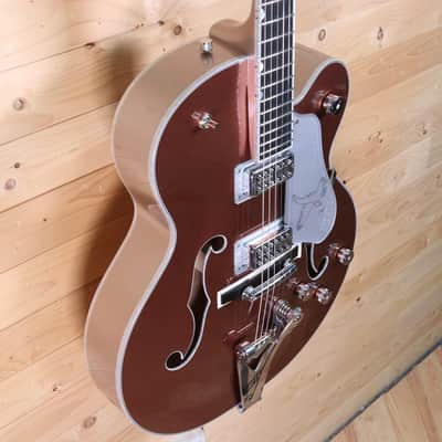 Gretsch G6136T Limited Edition Falcon w/ Bigsby Hollow Body - Two-Tone Copper/Sahara Metallic image 3