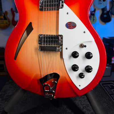 Rickenbacker 330/12 Fireglo Semi-Hollow Electric Guitar, with Ric Case, 706 image 2