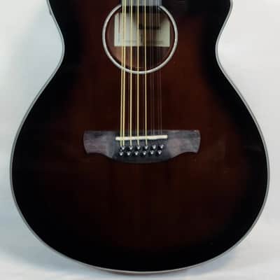 Ibanez AEG50 Acoustic/Electric 12 String Guitar, High Gloss Dark Violin, AEQ-TTS Preamp w/Tuner image 4