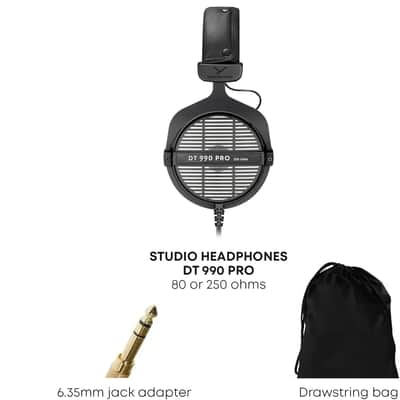DT 990 Pro Legendary Studio Headphones for Mixing and Mastering (Open) image 3